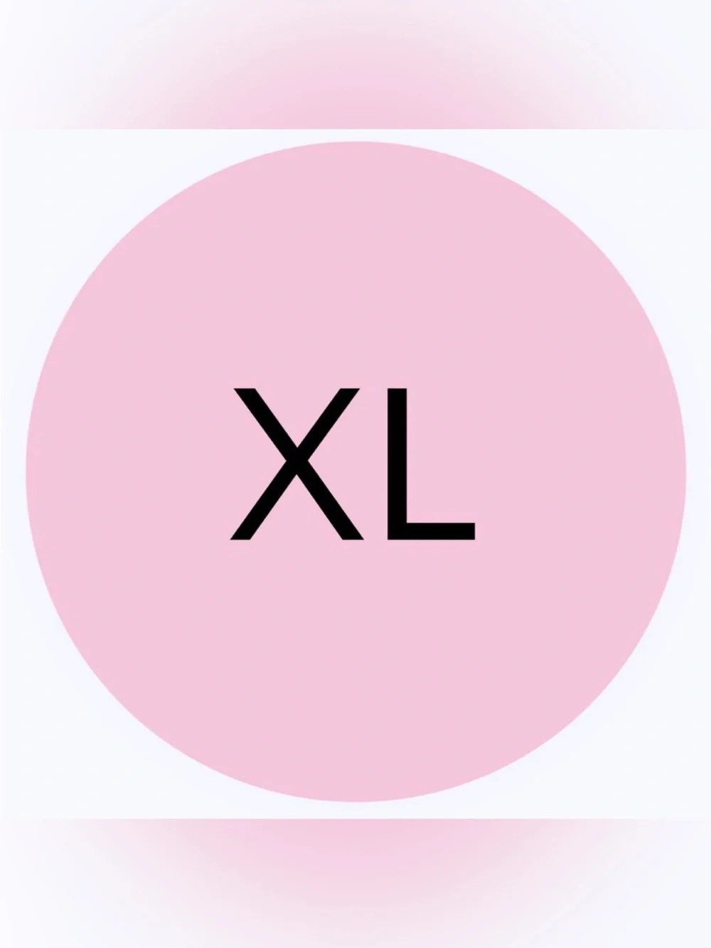 50 STICKERS - 2” ROUND - SIZE EXTRA LARGE “XL” - CLOTHING LABELS - PINK